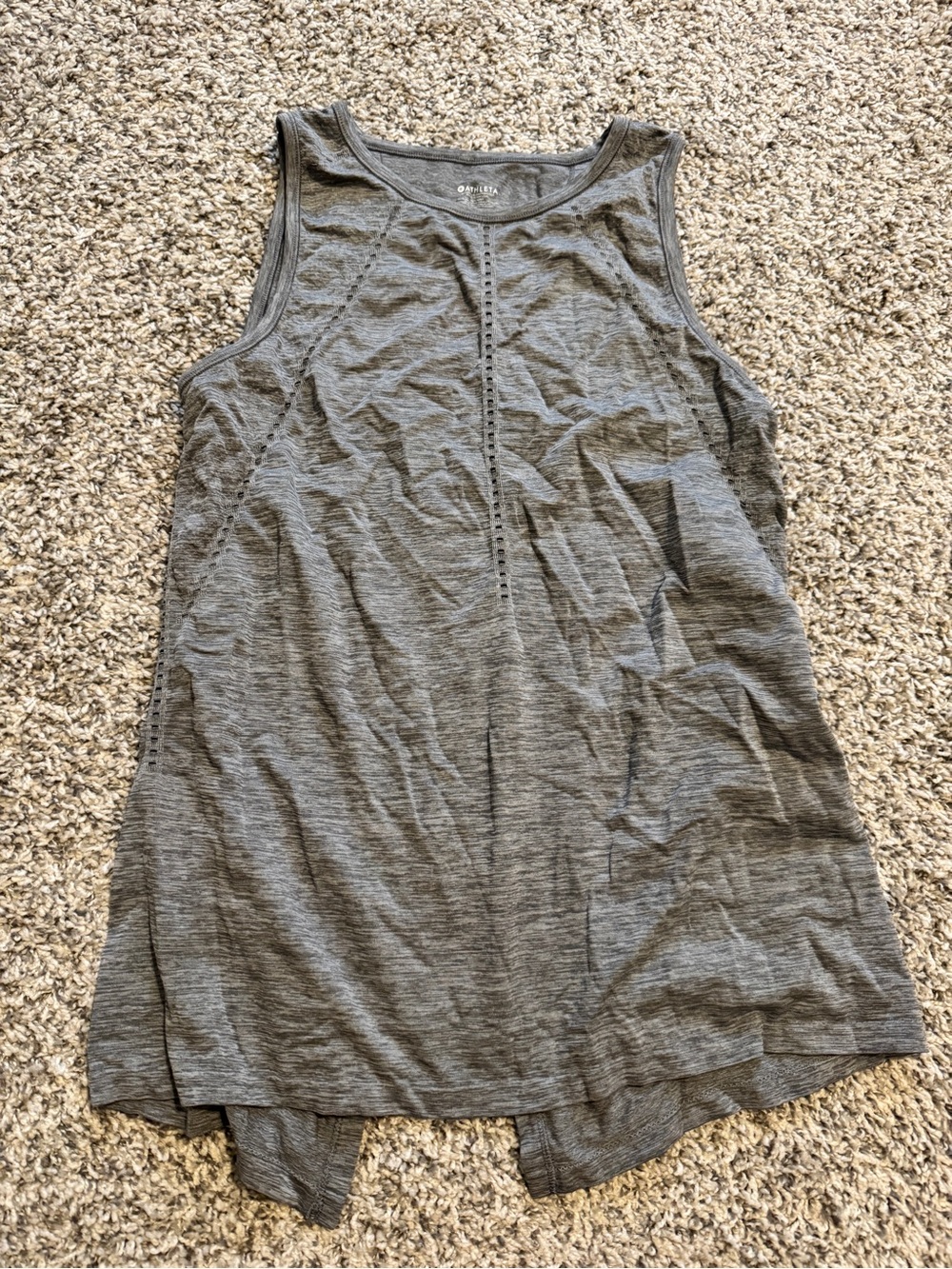 Athleta Gray Heather Workout Tank Top